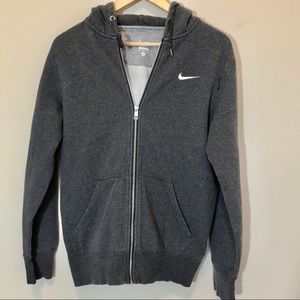 Nike gray full zip sweatshirt EUC size M